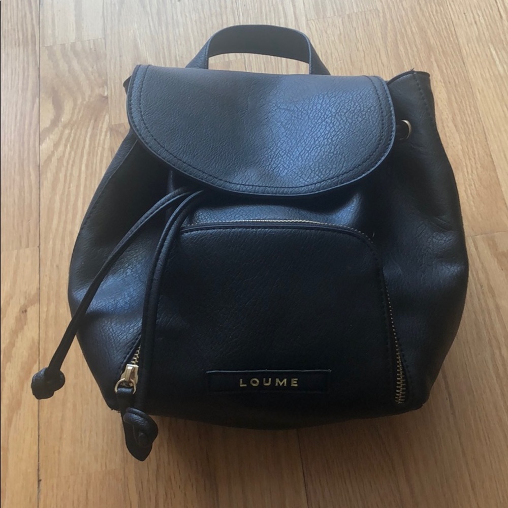 Black Leather Mini Bag